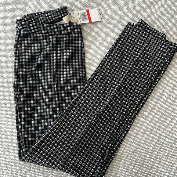 NWT Michael Kors Cropped Check Pintuck Pant - Picture 6 of 10